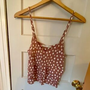 Abercrombie & Fitch Dusty Pink Crop Camisole